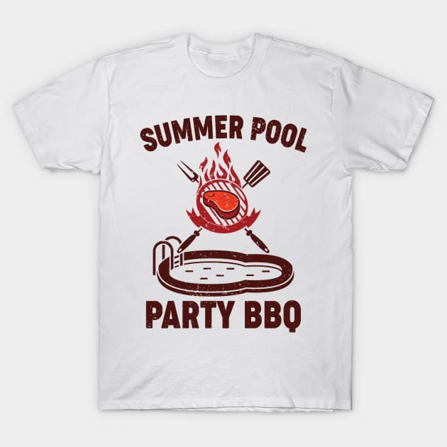 Summer Pool Party BBQ T-Shirt by Aratack Kinder